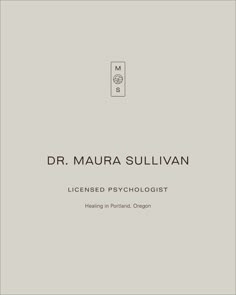 the cover of dr maura sullivan's book, lichened psyclologistist