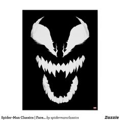 an image of a scary face on a black background with the words, spider - man classic