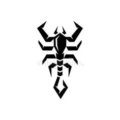 the silhouette of a scorpion on a white background is suitable for logos and emblems