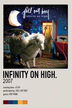 an ad for the film, infinitity on high 2007 with two sheep standing next to each other