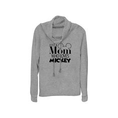 She'll love the look and feel of this Disney's Mickey Mouse Just A Mom Who Loves Mickey Women's Cowlneck Graphic Lightweight Long Sleeve. © Disney FEATURES Cowlneck Long sleevesFABRIC & CARE Polyester, rayon, spandex Machine wash Imported Size: X Small. Color: Gray Heather. Gender: female. Age Group: adult. Disney Mickey Mouse, Disney Mickey, Womens Clothing Tops, Gender Female, Fabric Care, Minnie Mouse, Age Group, Tops & Tees, Spandex