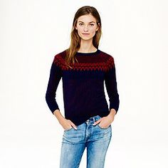 Women's Sweaters & Cardigans - Cashmere Sweaters, Cotton, V-Neck & Merino Cardigan Sweaters - J.Crew Fair Isle Sweater, Style Crush, Sweater Making, Wool Sweater, Sweater Weather, Fair Isle, Cashmere Sweaters, Autumn Winter Fashion, Merino Wool