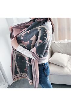 Fall Decor Cashmere Luxury Scarves Horse Scarf, Cashmere Scarf Women, Ski Style, Luxury Winter, Luxury Scarves, Cashmere Shawl, Women Shawl, Pashmina Shawl, Scarf Women