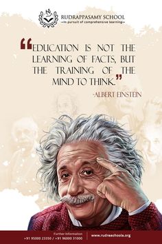 albert einstein quote about education is not the learning of faces, but the training of the mind to think