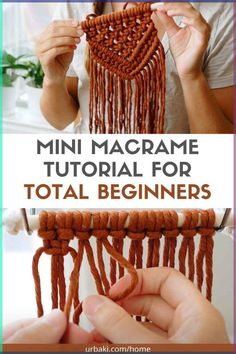 the instructions for how to make a macrame beading project with yarn and beads