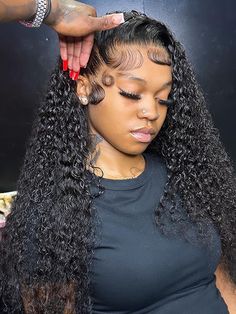 Kinky Curly 13x4 Lace Front Human Hair Wigs For Women Indian Deep Curly Lace Frontal Wig Wet And Lace Wig Bob, T Part Wig, Wig Installs, V Part Wig, Curly Lace Frontal, Wig Bob, Frontal Wig Hairstyles, Weave Shop, Curly Weave Hairstyles