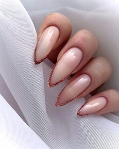 Long Almond Nails Designs Winter, Classy Stiletto Nails, Casual Nails, Work Nails, Chic Nails, Best Acrylic Nails, Long Acrylic Nails