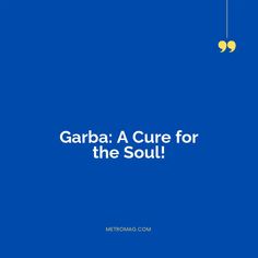 the cover of garba a cure for the soul, with two balls hanging from strings