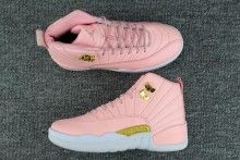 2017 Girls Air Jordan 12 GS Pink Lemonade Pink White-Gold Hot Sale Jordan 12 Shoes, Presto Shoes, New Jordans, Sneakers Jordans, Basket Style, Michael Jordan Shoes, Air Jordan 12