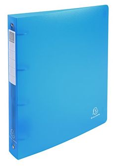 a blue binder on a white background