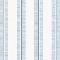 blue and white striped wallpaper with vertical stripes