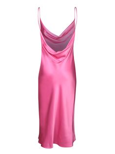 64% Acetate, 36% Viscose Stella Mccartney Dresses, Pink Satin Dress, Vegan Clothing, Pink Dresses, Sneaker Brands, Satin Dress, Chic Woman, Pink Satin, Dolce & Gabbana