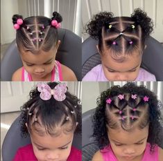 Penteado para crianças Baby Hair Styling Girl, Curly Hair Girl Hairstyles Kids, One Year Old Girl Hairstyles Black, Cute Hairstyles For Toddler Girl, Toddler Afro Hairstyles Girl, Short Baby Girl Hairstyles, Newborn Girl Hairstyles