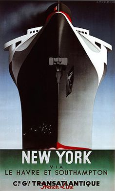 an advertisement for the normandie cruise ship, which is currently on display at the museum