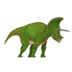 an image of a dinosaur that is green and red