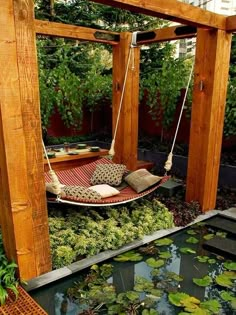 Outdoor Canopy Bed, Pergola Modern, Modern Garden Furniture, Garden Swing, Outside Ideas, Romantic Garden, Canopy Outdoor, Yard And Garden, Dream Home Ideas