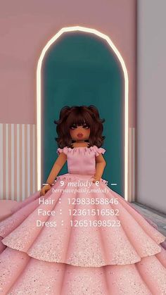 Roblox Ball Gown Code, Bloxburg Princess Dress Codes, Dress Codes Brookhaven, Pink Dress Roblox Code, Bloxburg Quince, Roblox Pink Dress Code, Prom Outfit Codes, Bloxburg Prom Dress Codes, Roblox Codes Dress