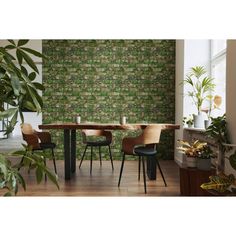 Papier peint briques anciennes végétalisées Cork Wall Tiles, Cork Tiles, Cork Wall, Old Bricks, Brick Wallpaper, Dining Room Walls, Steel Structure, Dining Room Design, Wall Covering