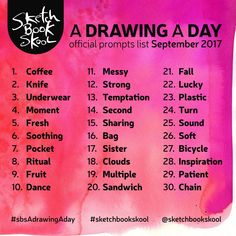 15 minute song prompt drawing Drawing List, Sketchbook Prompts, 30 Day Art Challenge, 30 Day Drawing Challenge, Drawing Ideas List, Drawing Prompts, Creative Drawing Prompts, Drawing Quotes, Drawing Prompt