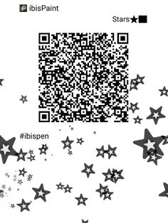 a qr code with stars on it and the word bispaint written below