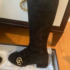 Reposhing This Item I Purchased From @Bgord8. Loved It, But Ready To Rotate For Something New. Questions? Leave A Comment Below! Shoes Gucci, Gucci Marmont, Gucci Black, Gucci Shoes, Suede Boots, Leave A Comment, Something New, Gucci, Women Shoes