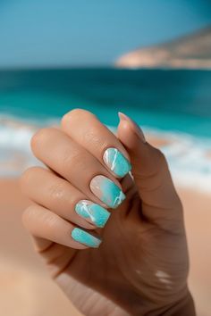 #nailcare  #healthynails  #nailroutine  #nailhealth  #manicuretips  #nailcaretips  #strongnails  #nailgoals  #selfcare  #beautytips Nails For Sea, Vacation Nail Designs, Vacation Nails Beach, Nail Color Ideas, Summer Nails Beach, Fun Nail Colors, Subtle Ombre