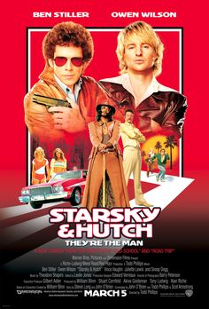 the movie poster for starsky and hutch, starring actors from back to the future