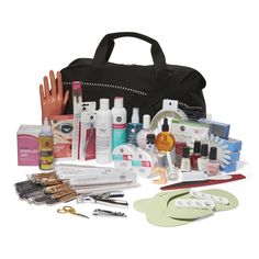 From ASP a complete Beauty School Mani Pedi Kit that provides the new student with all of the essentials to start in the classroom to earn their nail technician license. Star Nail Beauty School Professional Manicure & Pedicure Kit | Assorted | Sally Beauty Nail Tech Kit, Nail Tech Accessories, Paddie Nail Kit, Nail Tech School Student, Nail Tech Supplies List, Nail Tech Essentials, Cosmetology Kit, Nail Art Wheel, Nail School