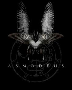 the cover art for asmodeus's album, with an image of a bird