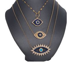 "𝓦𝓮𝓵𝓬𝓸𝓶𝓮 𝓽𝓸 𝓛𝓲𝓸𝓷𝓱𝓮𝓪𝓻𝓽 𝓳𝓮𝔀𝓮𝓵𝓻𝔂 𝓢𝓱𝓸𝓹 ♥ Beautiful Evil Eye pieces crafted in 14K Gold. These pieces come in 3 variations as listed below. *Please check measurements below, items may appear larger on the screen. Evil Eye (Charm Only - chain sold separately ) Measurements: 11.2mm x 17.9mm Diamonds: 0.18 ct Sapphires: 0.46 ct Black Diamond Evil Eye Charm Necklace Measurements: 12mm x 20mm Diamonds: 0.13 ct Black Diamonds: 0.09 ct Sapphires: 0.15 ct Chain: Dainty cable link Necklace Measurements, Turquoise Charm, Diamond Evil Eye, Charm Necklaces, Black Diamonds, Evil Eye Charm, Evil Eye Necklace, Evil Eye Jewelry, Girly Jewelry