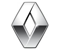 the symbol for an automobile company is shown in black and white, on a white background