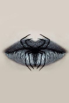 15 Creepy-Crawly Halloween Makeup Ideas That Are Easy - Posherry Halloween Lip Makeup, Halloween Lips, Scream Halloween, Artist Makeup, Lips Makeup