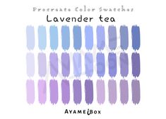 the lavender color swatches for lavender tea