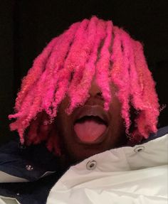 Pink Dreads Men, Pink And Black Locs Black Women, Pink Locs, Pink Dreadlocks Black Women