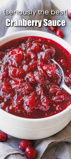 If you are looking for a go-to cranberry sauce, this is it! Plus, you can change it up in so many different ways and make it your own. Homemade Cranberry Sauce is an iconic Thanksgiving side dish made with just 3 ingredients. You can sweeten it with sugar or use a natural sweetener like honey or maple syrup (our favorite!). The sweet and tangy flavors pair perfectly with savory turkey. Triple Cranberry Sauce, All Recipes Cranberry Sauce, Best Ever Cranberry Sauce Recipe, Easy Homemade Cranberry Sauce Recipe, Basic Cranberry Sauce Recipes, Cranbury Sauce Recipe, Healthy Homemade Cranberry Sauce, Holiday Cranberry Sauce, Cranberry Sauce Recipe No Orange Juice