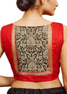 Red Raw Silk Designer Blouse Sari Blouses For Women, Clothes Design Ideas, Logo Clothes, Cotton Saree Blouse Designs, Boat Neck Blouse Design, Sari Blouse Designs