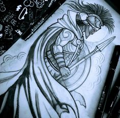 Tattoo Designs, Black And Grey, Abstract Artwork, Humanoid Sketch, Tattoos, Black, Art, Design