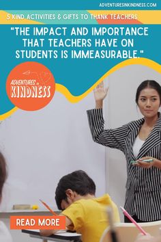 a woman teaching children in a classroom with the caption that reads, read more