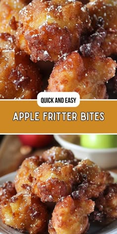 an image of apple fritter bites on a plate