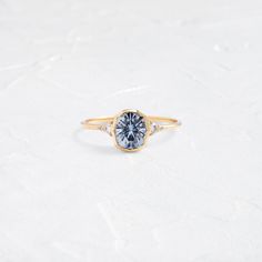 |14k Yellow Gold Blue Oval Engagement Ring, Blue Sapphire Wedding Ring, Oval Sapphire Engagement Ring, Montana Sapphire Engagement Ring, Rings Sapphire, Light Blue Sapphire, Bezel Set Engagement Ring, Melanie Casey, Gia Certificate