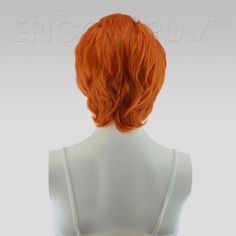 Hermes Autumn Orange Pixie Hair Wig The 12" short autumn Orange pixie hair has naturally feathered layers all throughout, giving it a textured look and making it perfect for voluminous and spiked styles. This style extends down at the nape of the neck to hide any existing hairline. Short bangs in the front are easy to style upwards or flat against the forehead with the help of a flat iron or blow dryer, allowing this Autumn Orange pixie hair to be versatile and used for a variety of different lo Orange Male Wig, Orange Pixie Hair, Orange Wig, Feathered Layers, Bantu Knot Hairstyles, Characters Aesthetic, Boyish Style, Hermes Style, Autumn Orange