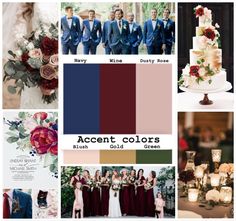 a collage of different wedding colors and themes