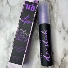 The Urban Decay Setting Spray Duo Includes 2 Minis: Urban Decay’s All Nighter & De-Slick Setting Sprays, New As Shown-Great Deal! Urban Decay Setting Spray, Makeup Setting Powder, All Nighter, Urban Decay Makeup, Makeup Set, Setting Spray, Setting Powder, The Urban, Urban Decay