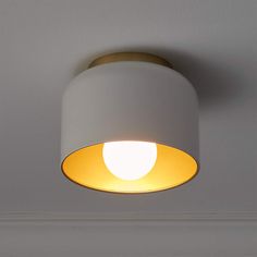 a light that is on in the ceiling