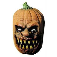 Jack O Lantern. What A Wicked Pumpkin! Includes: Jack o ft. lantern mask is in the shape of a pumpkin. Has yellow fanged teeth and huge terrifying eyes. Available Sizes: One size fits most adults. Color: Multicolor. Diy Pumpkin Mask, Diy Pumpkin Mask Halloween, Diy Pumpkin Face Mask, Pumpkin Facial Mask Diy, Face Mask Pumpkin, Pumpkin Mask, Halloween Accessories, Halloween Masks, Jack O