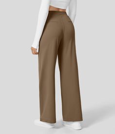 Elastic Waist Trousers, Chic Pants, Cute Pants, Leg Work, Work Trousers, Linen Style, Bleach Wash, School Fits, Floral Pants