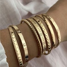 Bundle 3 Items For $30 Items Must Be Under $20 Material: Zinc Alloy 7pc Set Top Rated Seller Quick Shipper Open To Offers 2400+ Listings Sold Textured Bracelet, Open Bangle Bracelet, Gold Bangle Set, Gold Bracelet Set, Open Cuff Bracelet, Bangle Bracelet Set, The Bangles, Metal Bracelet, Gold Bracelets