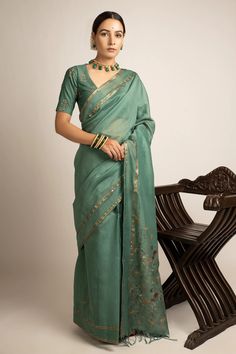 Buy Bageecha Chanderi Saree by Rashi Jain at Aza Fashions Desiner Sarees, Chanderi Saree, Saree For Women, Casual Saree, Dress Indian Style