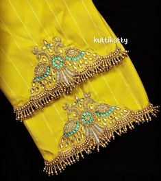 Blaous Work Design, Blouse Works Latest, Peacock Work Blouse Design, Simple Latest Maggam Work Designs, Simple Hand Work Blouse Designs, Simple Blouses, Blue Blouse Designs