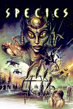 an alien movie poster with the words species on it